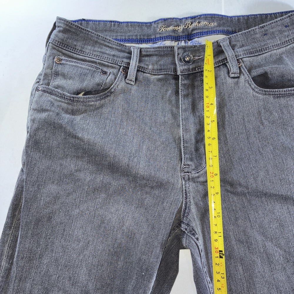 Tommy Bahama Indigo Palms Light Weight Stretch Tapered Jeans Men's 34x34 Gray - Picture 4 of 16
